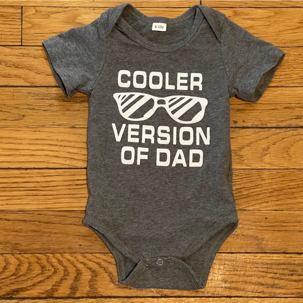 Gray Bodysuit Cooler Version of Dad Print